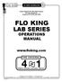 IN-TANK TECHNOLOGY. Custom Masters/Flo King Filter Systems 401 Lake Bennett Ct. Longwood, FL USA FLO KING LAB SERIES OPERATIONS MANUAL