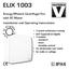 ELIX 1003 IPX4. Energy Efficient Centrifugal Fan with EC Motor Installation and Operating Instructions
