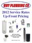 2012 Service Rates Up-Front Pricing