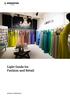 Light Guide for Fashion and Retail NATURALLY REMARKABLE