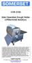 CDR Side Operated Dough Roller OPERATIONS MANUAL
