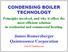 CONDENSING BOILER TECHNOLOGY. James Romersberger Quintessence Corporation