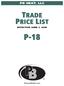 PB HEAT, LLC TRADE PRICE LIST EFFECTIVE JUNE 1, 2018 P-18
