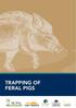 TRAPPING OF FERAL PIGS