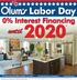 Labor Day. until. 0% Interest Financing. on Furniture & Appliances throughout the store!