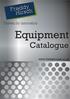 Driven by innovation. Equipment. Catalogue