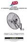 ATD INDUSTRIAL OSCILLATING WALL MOUNTED FAN OWNER S MANUAL