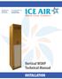 ICE AIR   Vertical WSHP Technical Manual INSTALLATION