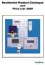 Residential Product Catalogue and Price List 2006