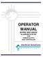 OPERATOR MANUAL. Product Catalog BICARBONATE MIXER FOR HEMODIALYSIS C600 CONTROLLER