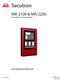MR-2100 & MR Installation Manual. Fire Alarm Control Panel. Secutron