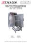INSTALLATION, OPERATION and MAINTENANCE MANUAL for Cres Cor QUIKTHERM RETHERM ROLL-IN OVENS WITH RACK 18,000, 12,000 or 8,000 WATTS