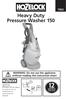 Heavy Duty Pressure Washer 150