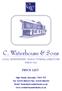 C. Waterhouse & Sons
