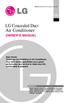 LG Concealed Duct Air Conditioner OWNER'S MANUAL
