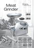 Meat Grinder. INSTRUCTION MANUAL Please read thoroughly for important safety and save these instructions. 1200w. Black 31302c.
