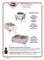 OWNERS MANUAL. WELLS COUNTERTOP WARMERS with THERMOSTAT CONTROL MODELS SMPT, SMPTD SMPT27, SMPTD27 SW10T TMPT, TMPTD