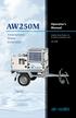 AW250M. Operator s Manual. Atmospheric Water Generator. Another Great Product of Air Water Corporation, USA. July 2008