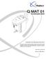 Q MAT 01. Condensate Drain. Installation and Operating Instructions. Manual No B. February 2008 Edition