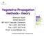 Vegetative Propagation methods - theory