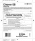 Cleaver 6B. 2.5 Gal. Herbicide CAUTION / PRECAUCION KEEP OUT OF REACH OF CHILDREN. Net Contents. (9.46 ml) Nonrefillable Container