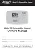 Model 75 Dehumidifier Control Owner s Manual