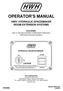 OPERATOR S MANUAL HWH HYDRAULIC SPACEMAKER ROOM EXTENSION SYSTEMS