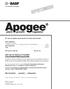 Apogee. plant growth regulator. Net Contents: pounds ( kilograms) For use on apples, grass grown for seed, and peanuts.
