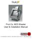 Friul Co. M33 Sheeter User & Installation Manual