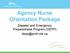 Agency Nurse Orientation Package. Disaster and Emergency Preparedness Program (DEPP)