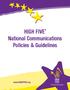 HIGH FIVE National Communications Policies & Guidelines