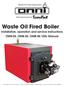 Waste Oil Fired Boiler. Installation, operation and service instructions OWB-25, OWB-35, OWB v Manual