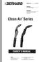 Clean Air Series OWNER S MANUAL. OM-CA-1.9 July Processes. Description. MIG (GMAW) Welding. Fume Extraction MIG (GMAW) Welding Gun