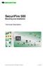 SecuriFire 500. Mounting and Installation. Technical Description. Securiton AG Alpenstrasse Zollikofen Switzerland