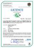 LICENCE. to use the European Mark. Licence No Date of issue: Wien, Rev. No. 01 Wien,