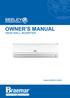 OWNER S MANUAL HIGH WALL INVERTER. (English) (MSHVD1S SERIES)