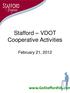 Stafford VDOT Cooperative Activities