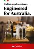 Italian made cookers Engineered for Australia.