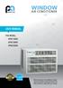 WINDOW AIR CONDITIONER USER MANUAL FOR MODEL: 4PAC PAC PAC25000