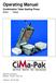 Operating Manual. Combination Table Sealing Press. Series: Classic. CiMa-Pak Corporation Montreal Toronto New York. Telephone: