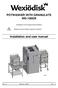 POTWASHER WITH GRANULATE WD-100GR. Installation and user manual
