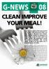 G-NEWS CLEAN IMPROVE YOUR MEAL! Sitting to the table is, by now, a complete experience that will