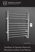 Hardwired Model Shown. Installation & Operation Manual for WarmlyYours Infinity Towel Warmers