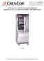 INSTALLATION, OPERATION and MAINTENANCE MANUAL for Cres Cor 12kW QUIKTHERM RETHERM OVENS