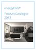 energyegg Product Catalogue 2013