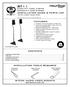 STEALTH HOME CINEMA SPEAKER FLOOR STANDS INSTALLATION GUIDE & PARTS LIST This Pack Contains 2 Speaker Stands FEATURES CONTENTS