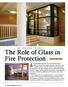 The Role of Glass in Fire Protection