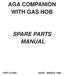 AGA COMPANION WITH GAS HOB SPARE PARTS MANUAL