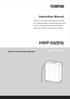 HWP-55(EN) Instruction Manual. Alkaline ionized water apparatus