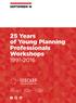 25 Years of Young Planning Professionals Workshops